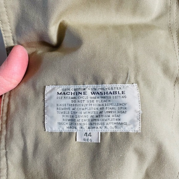 Vintage misty Harbor Tan Trench Coat w/ removable Sherpa Lining - Picture 4 of 13